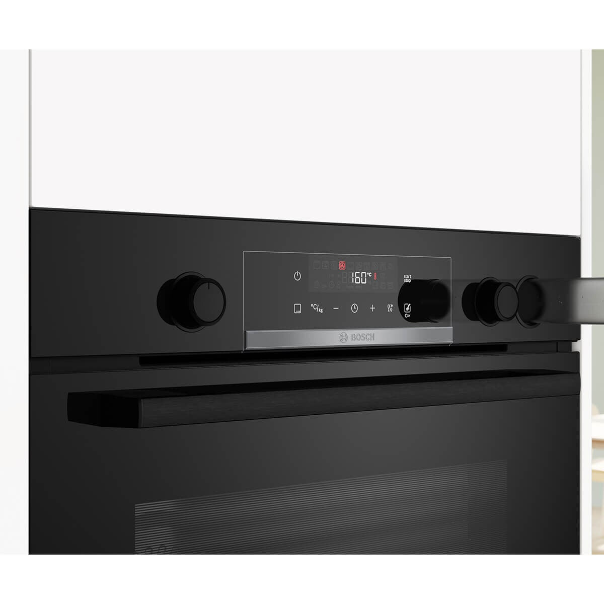 Bosch 60cm Pyrolytic Built-in Oven with Steam Function - 71L Black - 3D HotAir - HRG572EB3A