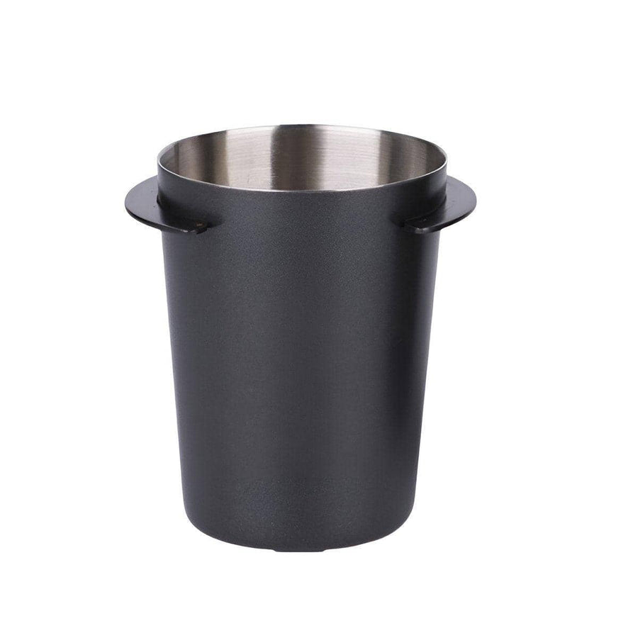 58 mm Stainless Steel Coffee Catcher for Espresso Handles - Black