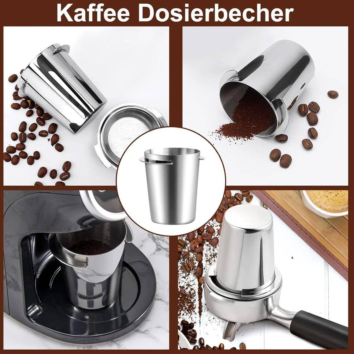 58 mm Stainless Steel Coffee Catcher for Espresso Handles - Black - view 5