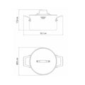 Tramontina Grano 24cm 5.8L Stainless Steel Deep Casserole - Tri-Ply Clad - Induction - 62144240