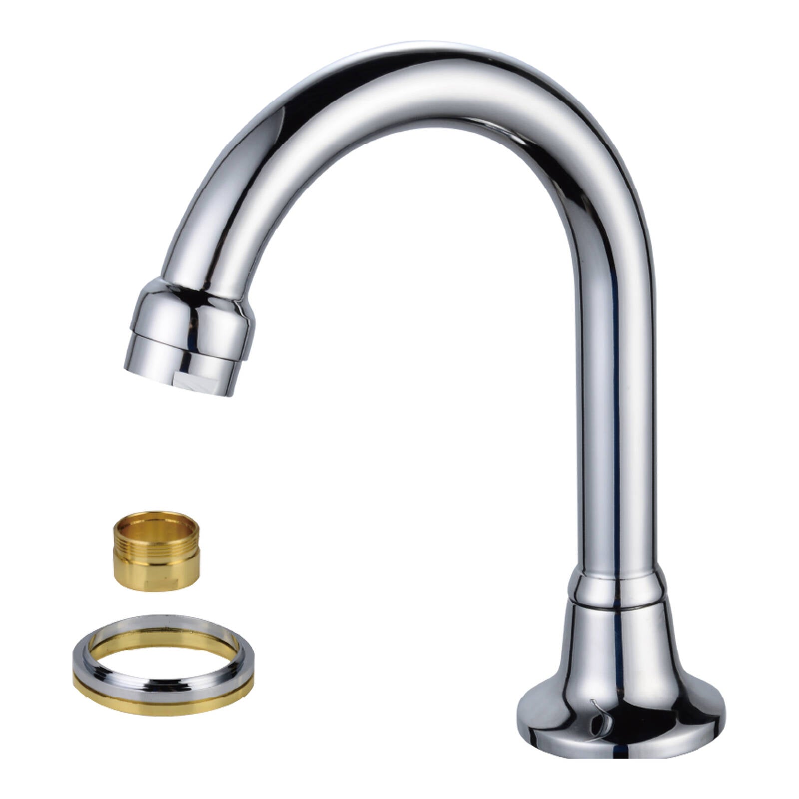 Shaw & Mason Chrome Swivel Basin Spout, Brass, 9L/min WELS 3 Star