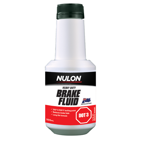 Nulon DOT 3 Heavy Duty Brake Fluid 500ml Glycol 260°C Boiling Point