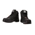 she wear Does Women's Wide-Fit Safety Work Boots, Hiker Style, Nubuck Leather, Steel Cap, Black Size 11