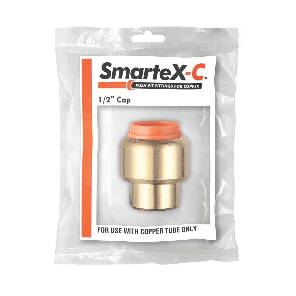 Smartex Copper Cap - 15mm Push-Fit Fitting - Lead-Free Brass - WaterMark Certified