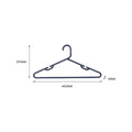 Practa Black Heavy Duty Plastic Tube Clothes Hangers 15 Pack - 445mm x 215mm - Anti-Slip Notches - Extra-Wide Design - SuperSaverAU - view 5
