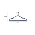 Practa Black Heavy Duty Plastic Tube Clothes Hangers 15 Pack