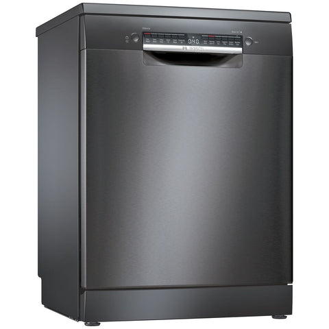 Bosch Series 4 60cm Freestanding Dishwasher - 14 Place Settings, Black Inox, VarioDrawer - SMS4HVB01A