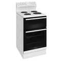 Westinghouse 54cm Electric Freestanding Oven - 80L Fan Forced, Separate Grill, Solid Hotplates - WLE532WC