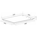 Artusi 30cm two-burner gas cooktop - Black tempered glass, cast iron pan supports, easy clean - CAGH32B