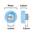 Rolltrak 19mm Acetal Flat Roller with Screw - 19mm - Acetal - 8kg Capacity - SuperSaverAU - view 2