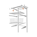 Flexi Storage Home Solutions White Hanging Rod Bracket - Steel 2 Pack Wardrobe Clip-On