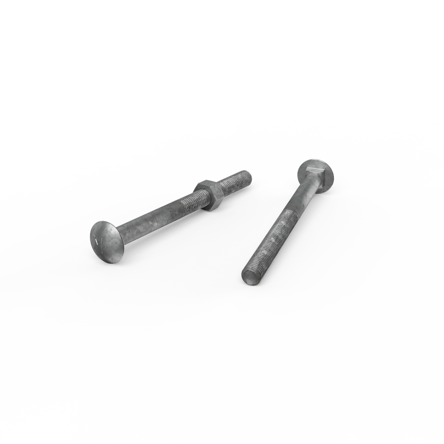 Zenith M12 x 150mm Hot Dip Galvanised Cup Head Bolts and Nuts Each - SuperSaverAU - view 1