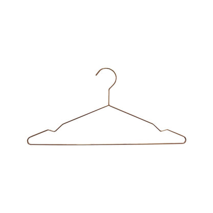 Practa Copper Metal Clothes Hangers 10 Pack - 420mm x 205mm - Durable & Space-Saving