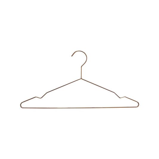 Practa Copper Metal Clothes Hangers 10 Pack - 420mm x 205mm - Durable & Space-Saving