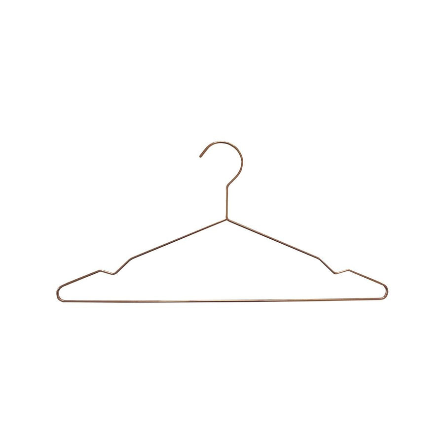 Practa Copper Metal Clothes Hangers 10 Pack - 420mm x 205mm - Durable & Space-Saving - SuperSaverAU - view 1