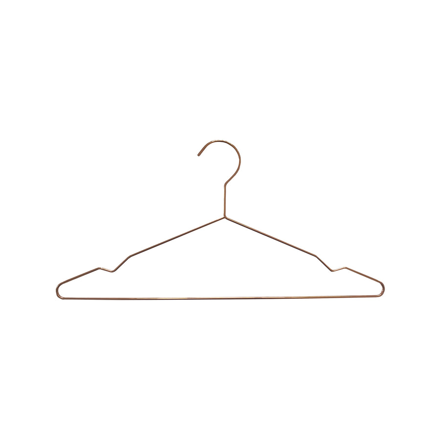 Practa Copper Steel Metal Clothes Hangers 10 Pack