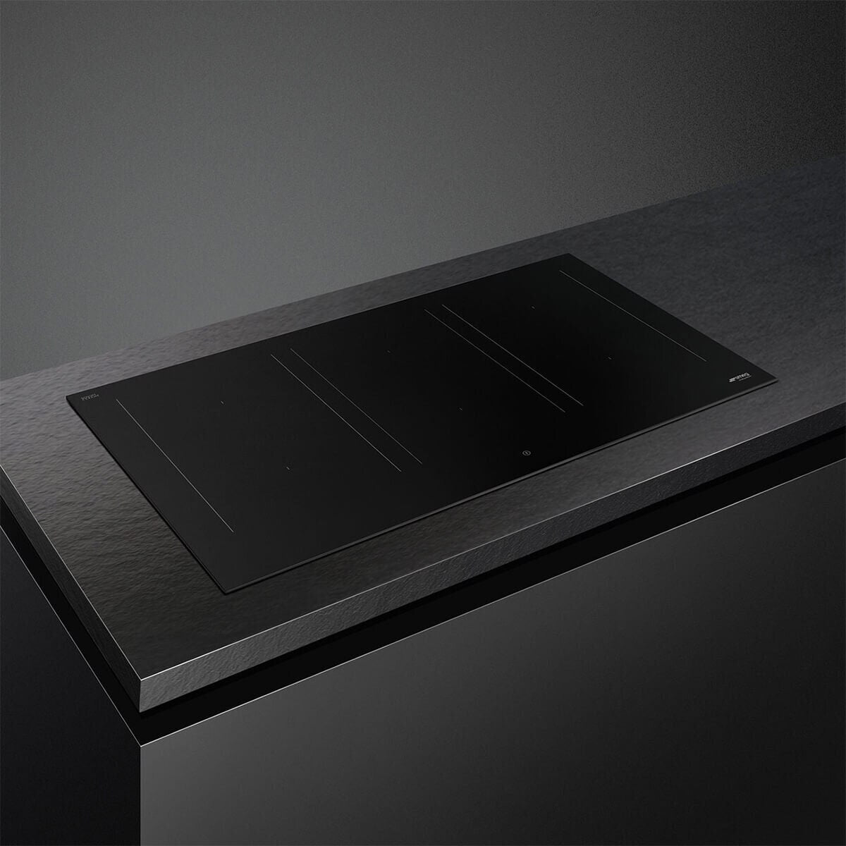 Smeg 90cm Classic Induction Cooktop - 3 Multizone Areas, Autovent 2.0, Matte Black - SIM3964N