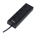 Jackson 4 Outlet Powerboard - 1.8m Lead - Black - Surge Protection - Individual Switches - SuperSaverAU - view 4