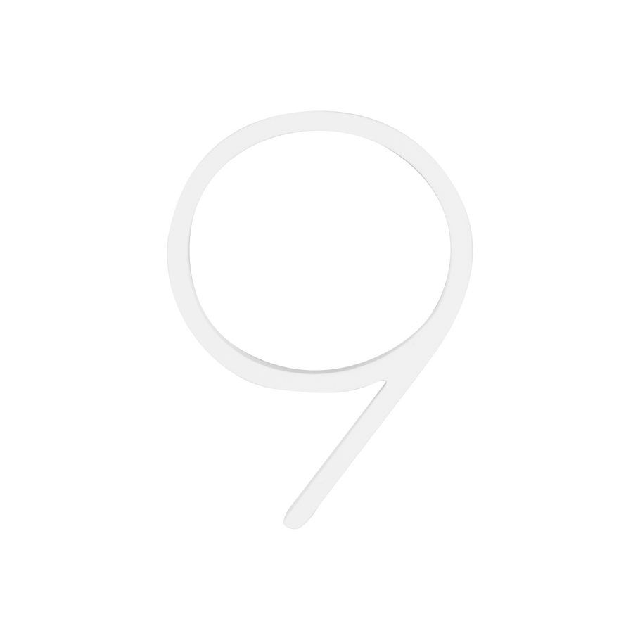 Sandleford Slimline Number 9 - 120mm - White - Durable Address Display - SuperSaverAU - view 1