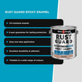 White Knight Rust Guard Neutral Gloss Solvent Based Epoxy Enamel Paint 4L