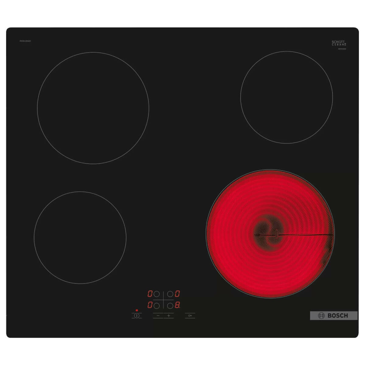 Bosch 60cm Cooking Pack - Ceramic Cooktop with 4 Zones, Slideout Rangehood, TouchSelect - BSHCOOKPACK7