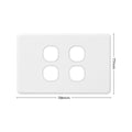 DETA X6 Four Gang Grid Plate - 77mm Polycarbonate - Modern Design - SuperSaverAU - view 4