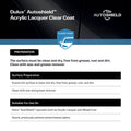 Dulux Autoshield Clear Gloss Acrylic Lacquer Spray Paint 340g