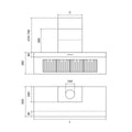 ILVE 120cm wall mounted canopy rangehood - stainless steel, 4 speeds, touch and remote control - AGQ120SS