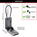 Master Lock Cable Next Gen Portable Key Safe - Steel Combination Lock Box for 10 Keys