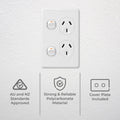 Deta X6 White Double Vertical Power Point - 2 Outlets - Polycarbonate - Easy Installation - SuperSaverAU - view 2