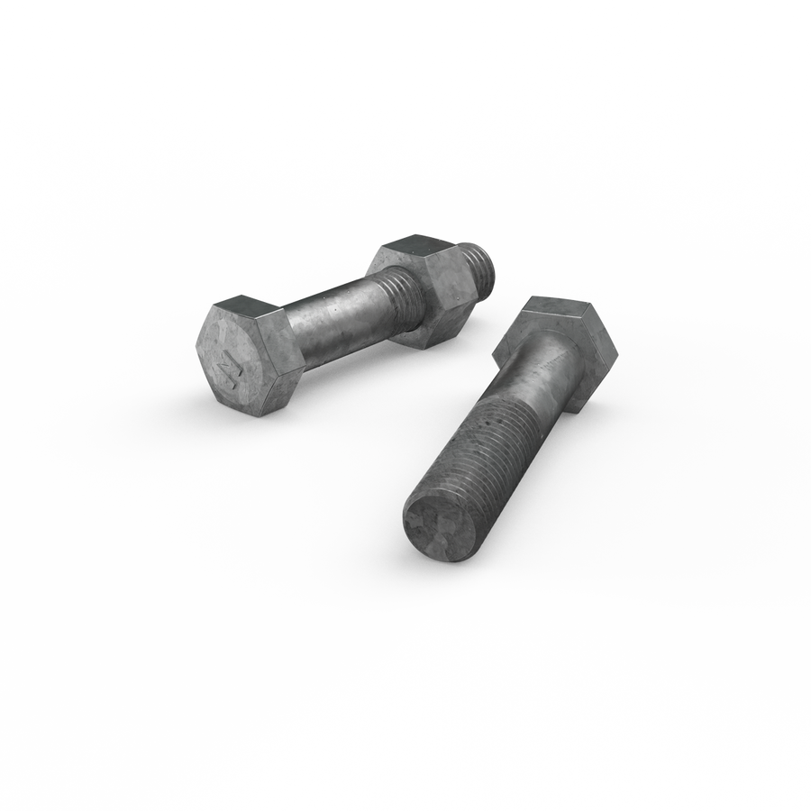 Zenith M16 x 75mm Hot Dip Galvanised Hex Head Bolts and Nuts Each - SuperSaverAU - view 1