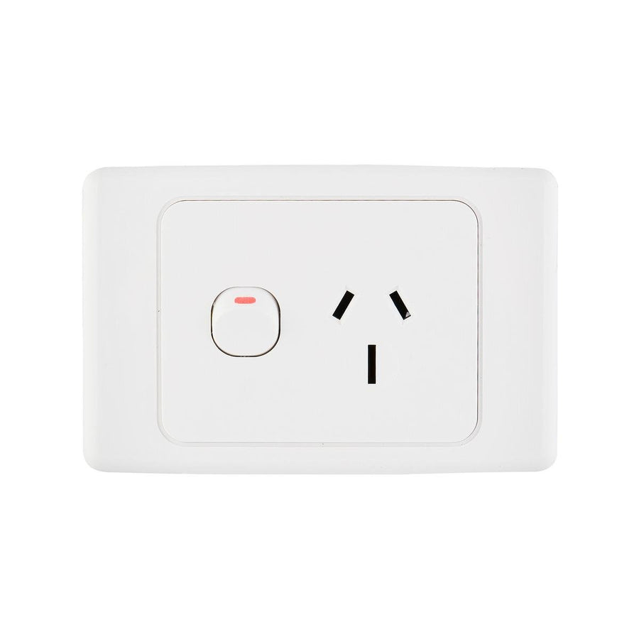 Deta 15A Single Power Point - 250V - Polycarbonate - Heavy Duty Use - SuperSaverAU - view 1