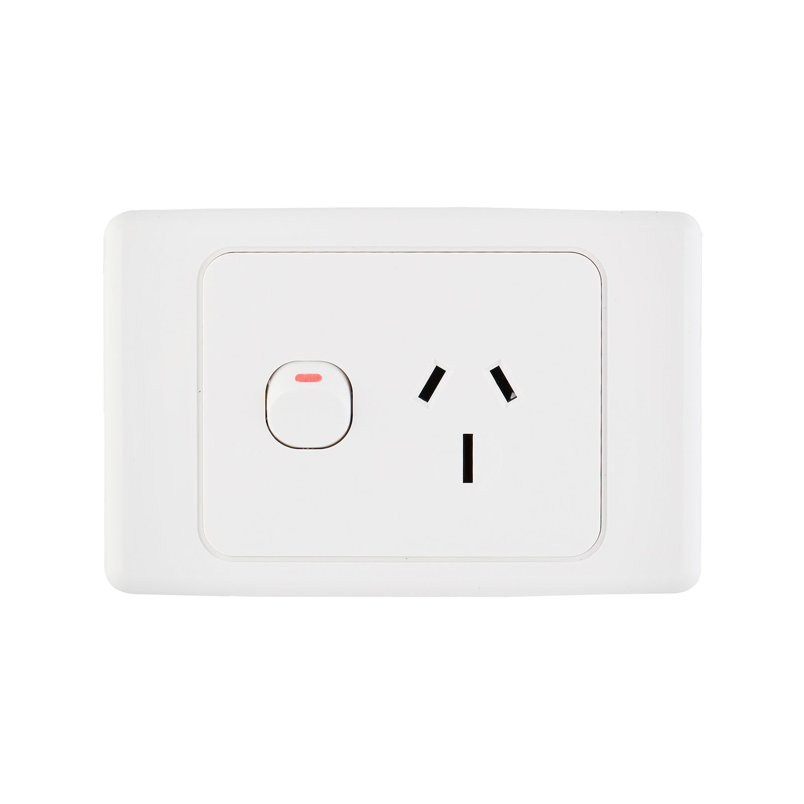 DETA 15A Single Power Point White Polycarbonate 250V Heavy Duty Outlet