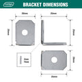 Carinya 25 x 25 x 20 x 2mm Galvanised Steel Angle Make-A-Bracket