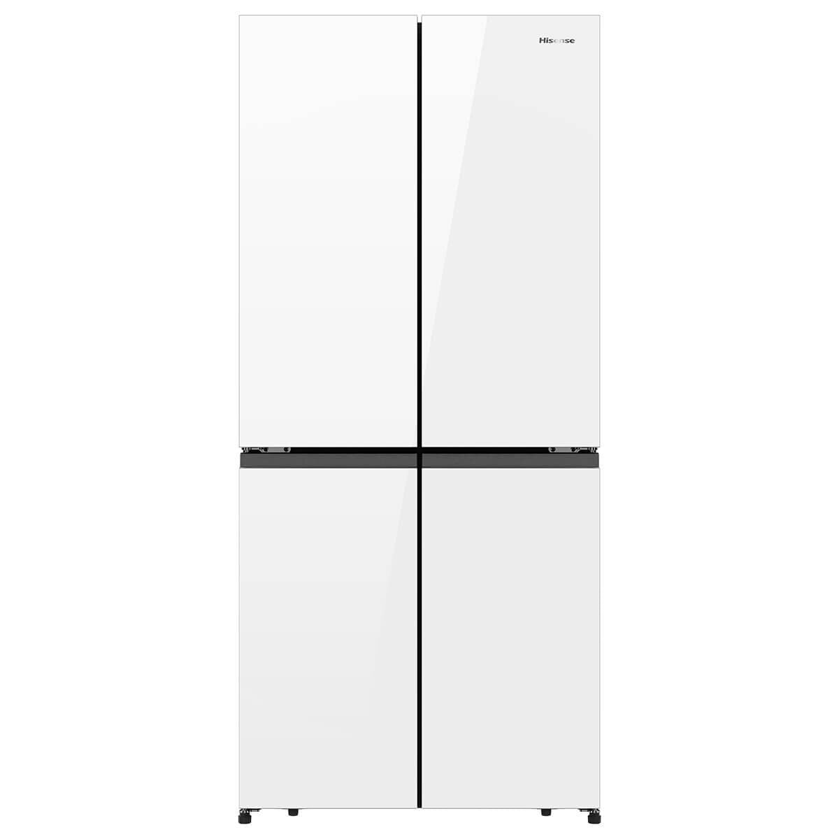 Hisense 483L PureFlat French Door Fridge - White Glass - 4.5 Star Energy Rating - HRCD483G