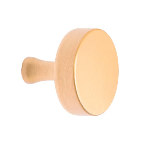 Lane 32mm Matte Brass Round Thick Knob - Zinc Alloy - 1 Pack - SuperSaverAU - view 1