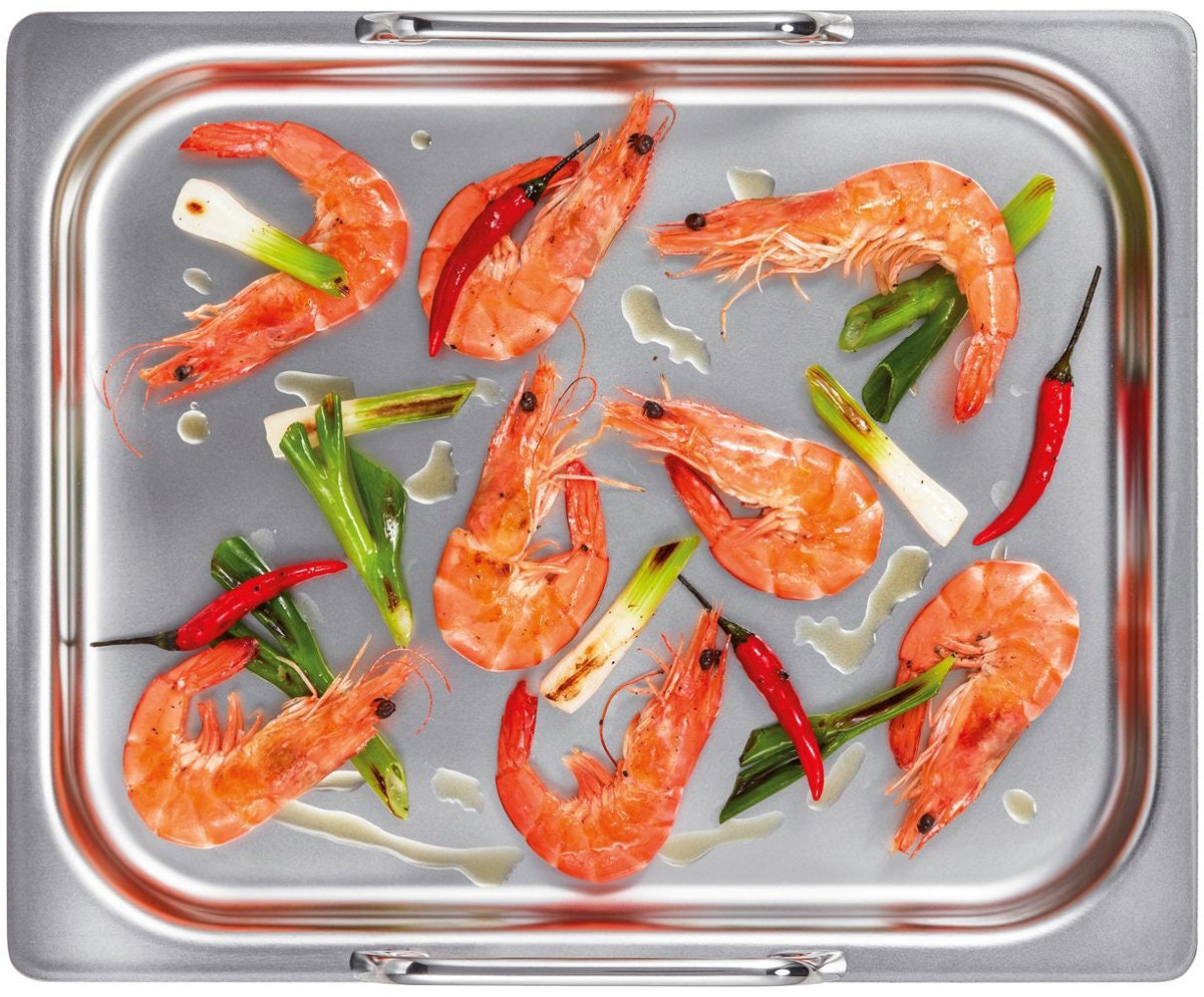Bosch Small Teppanyaki Plate - 18/18 Stainless Steel, Suitable for Induction and All Cooktops - HEZ390511