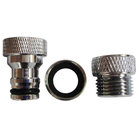 Kinetic 3 Piece Chrome Plated DR Brass Aerator Adaptor Kit