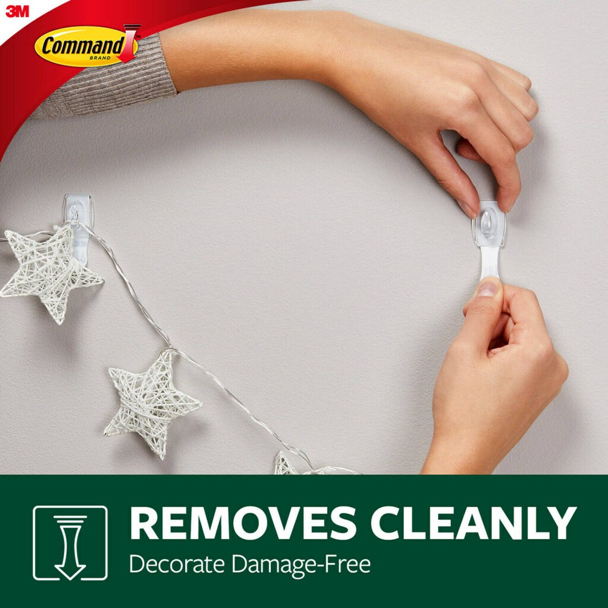 Command Outdoor Light Clips - 24 Pack - Clear - Damage-Free Decorating - SuperSaverAU - view 3