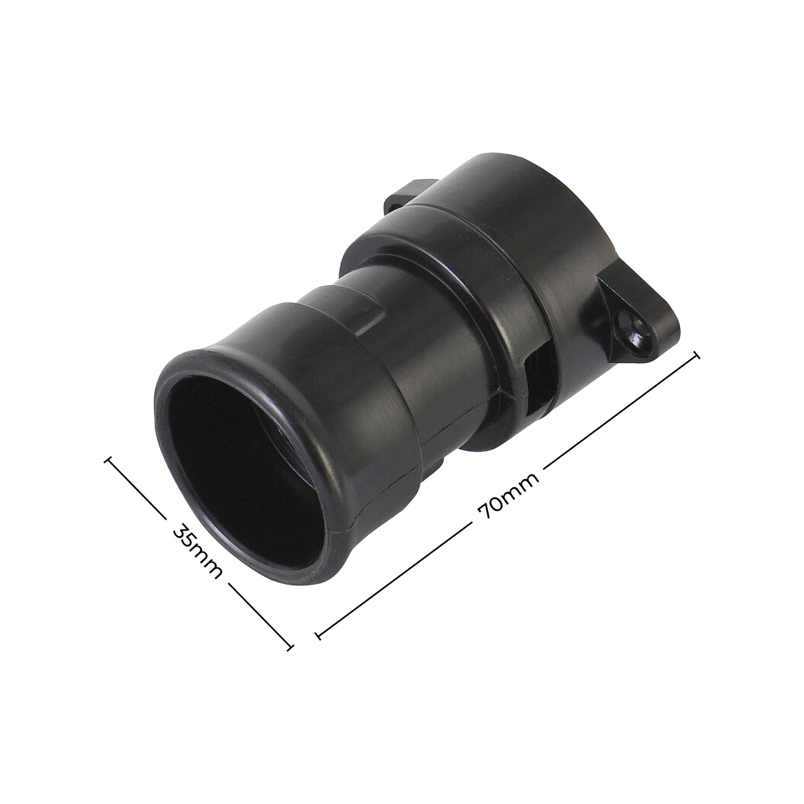 DETA Black Festoon Lamp Holder B22 Bayonet Polyester 240V 6316B