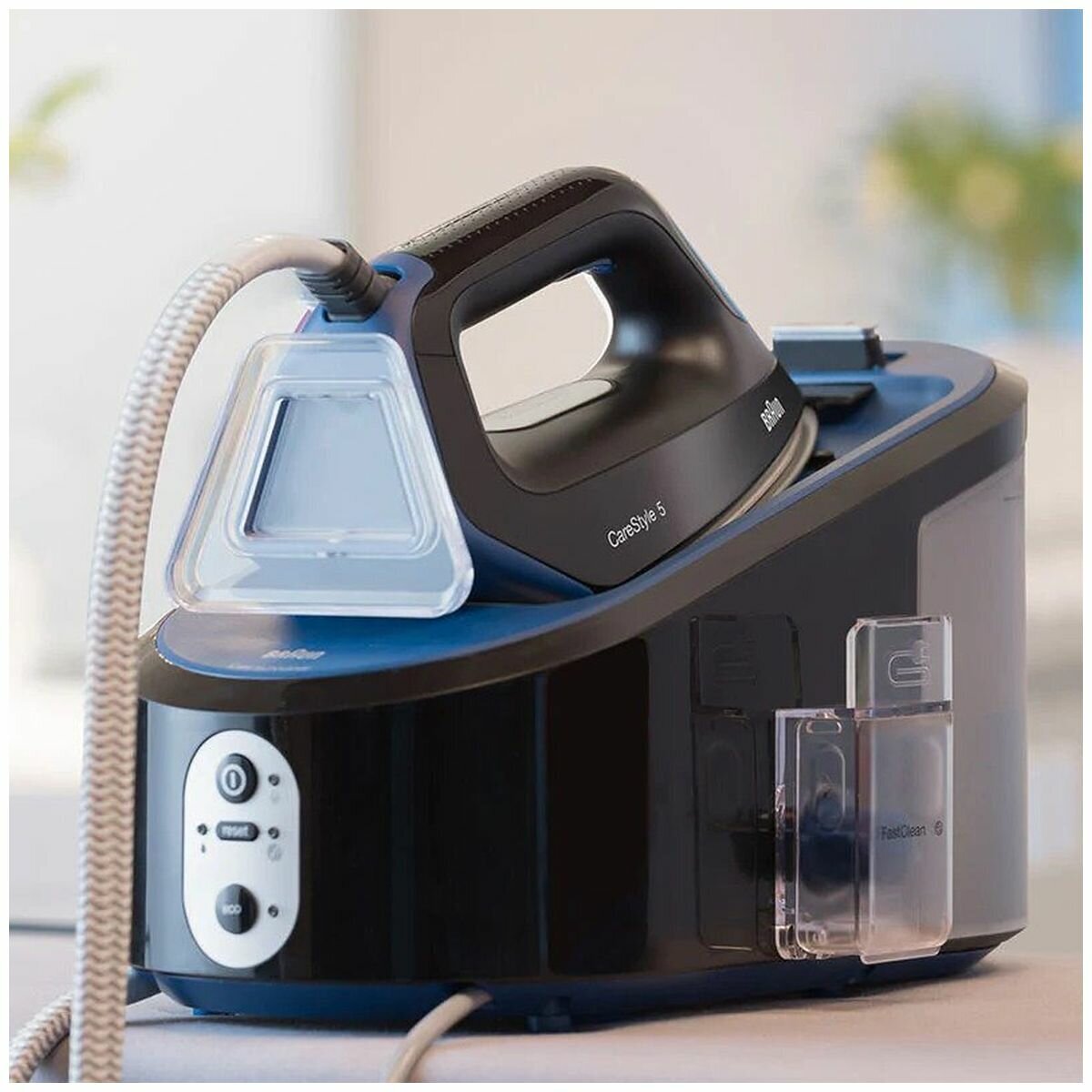 Braun CareStyle 5 steam generator iron - 2400W, 2L tank, 120g/min steam, black and blue - IS5145BK