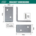 Carinya Reinforcing Angle Bracket - 75mm x 75mm x 40mm - Hot Dipped Galvanised - SuperSaverAU - view 4