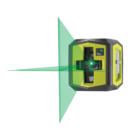 Ryobi 15m Green Cross Line Laser - Self-Levelling (RLL15GN)