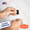 Permastik Small Self-Adhesive Kitchen Hooks 9 Pack - Black, Holds 500g