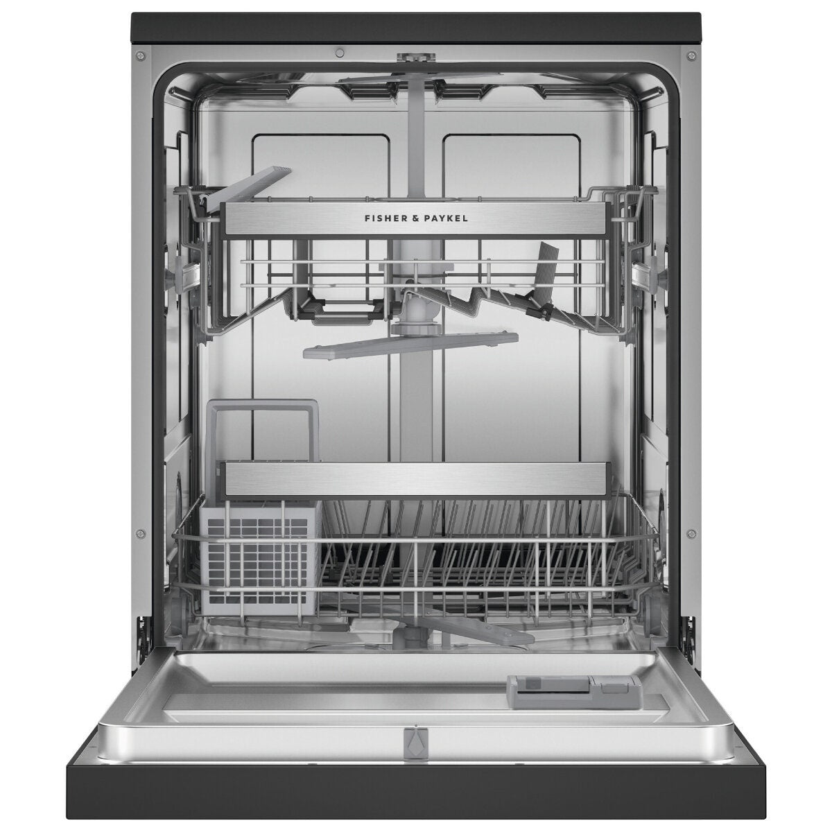 Fisher & Paykel Series 5 Dishwasher - 15 Place Settings, Black Stainless Steel, Sanitise - DW60FC1B2