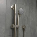 Evekare 900mm Brushed Nickel Grab Rail & 3 Function Shower, 2m Hose, 8.5L/min, 250kg, 3 Star WELS