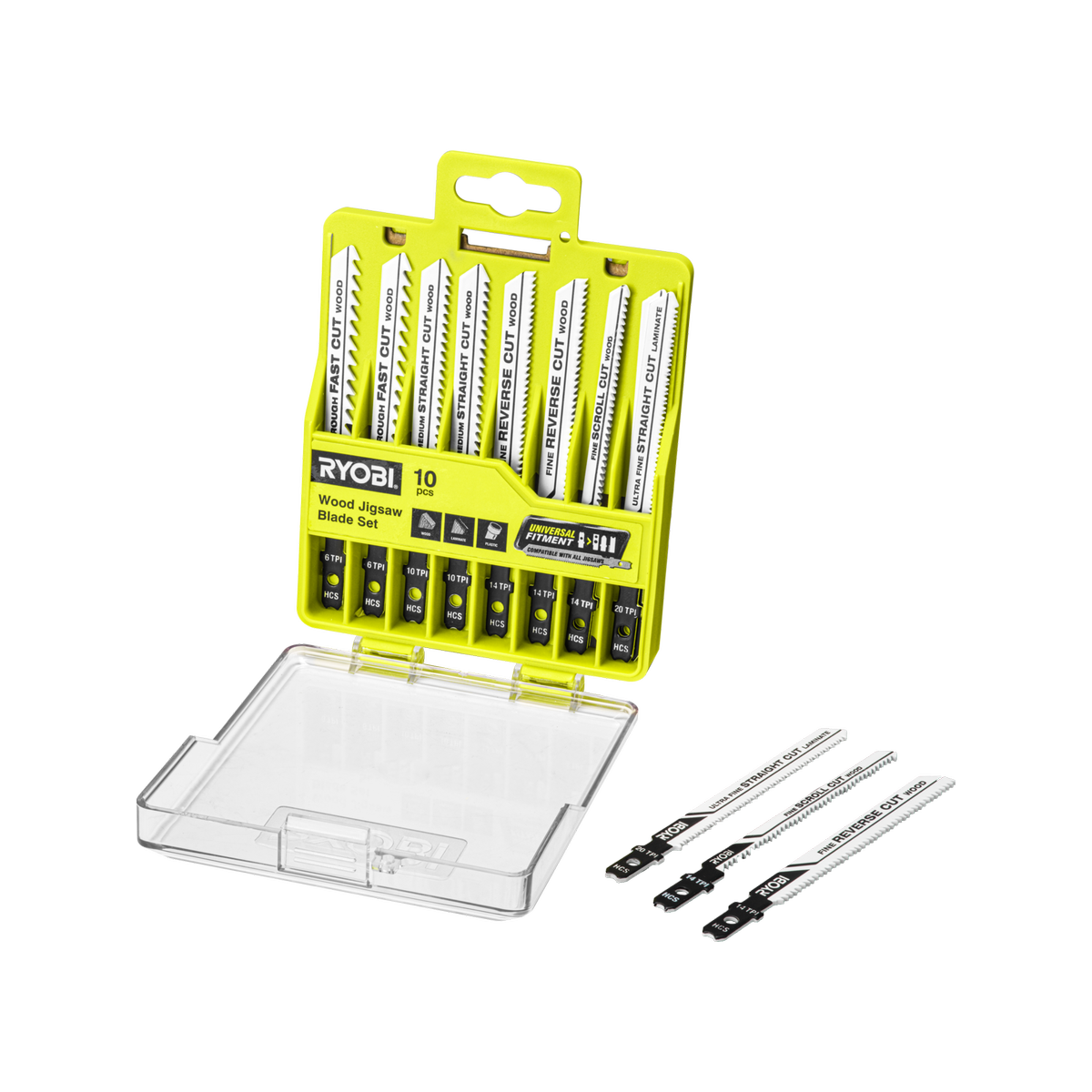 Ryobi 10 Piece Wood Jigsaw Blade Set - 100mm x 22mm - Precision Cutting - SuperSaverAU - view 4