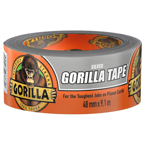 Gorilla Silver Cloth Tape - 48mm x 9m - Strong Adhesive - Weather Resistant - SuperSaverAU - view 1