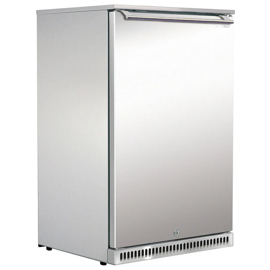 Husky 118L single door outdoor beverage fridge - stainless steel, IPX4, energy rated 175kWh - ALFC1SD840EL