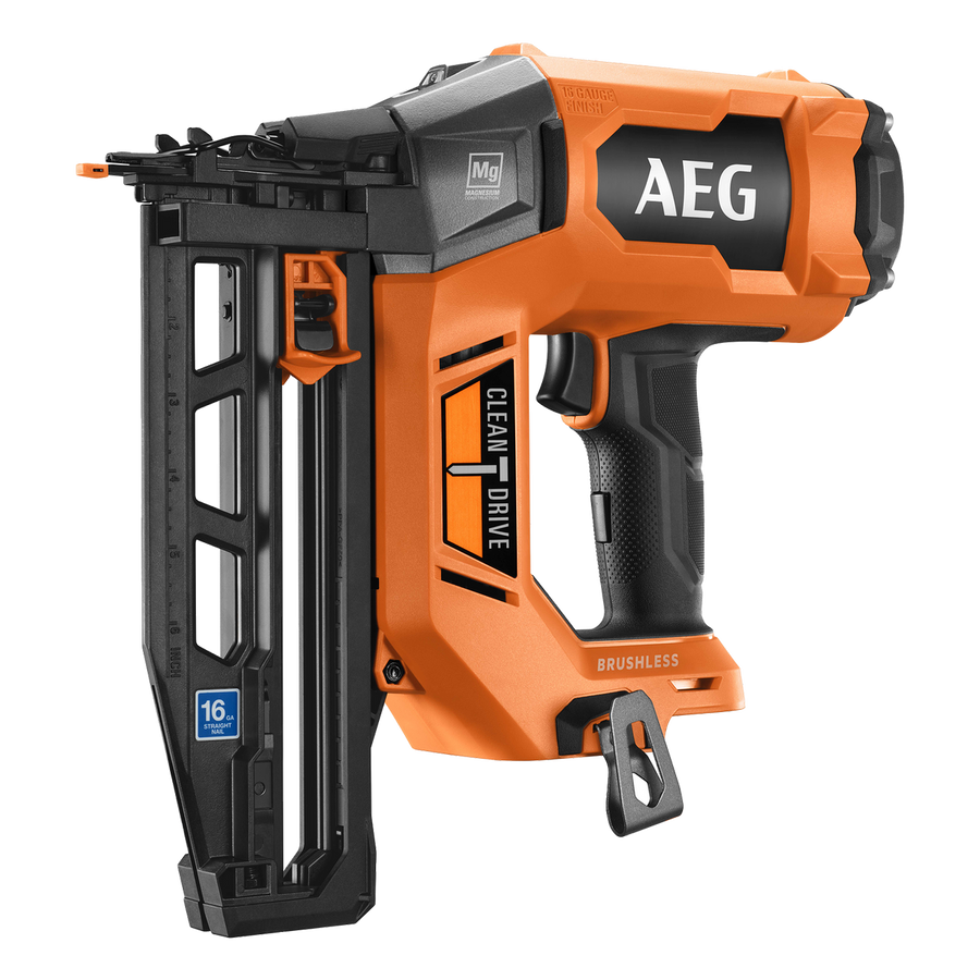 AEG 18V Brushless 16GA Straight C Brad Nailer Skin Only - 2.6kg - Efficient Nailing - SuperSaverAU - view 1